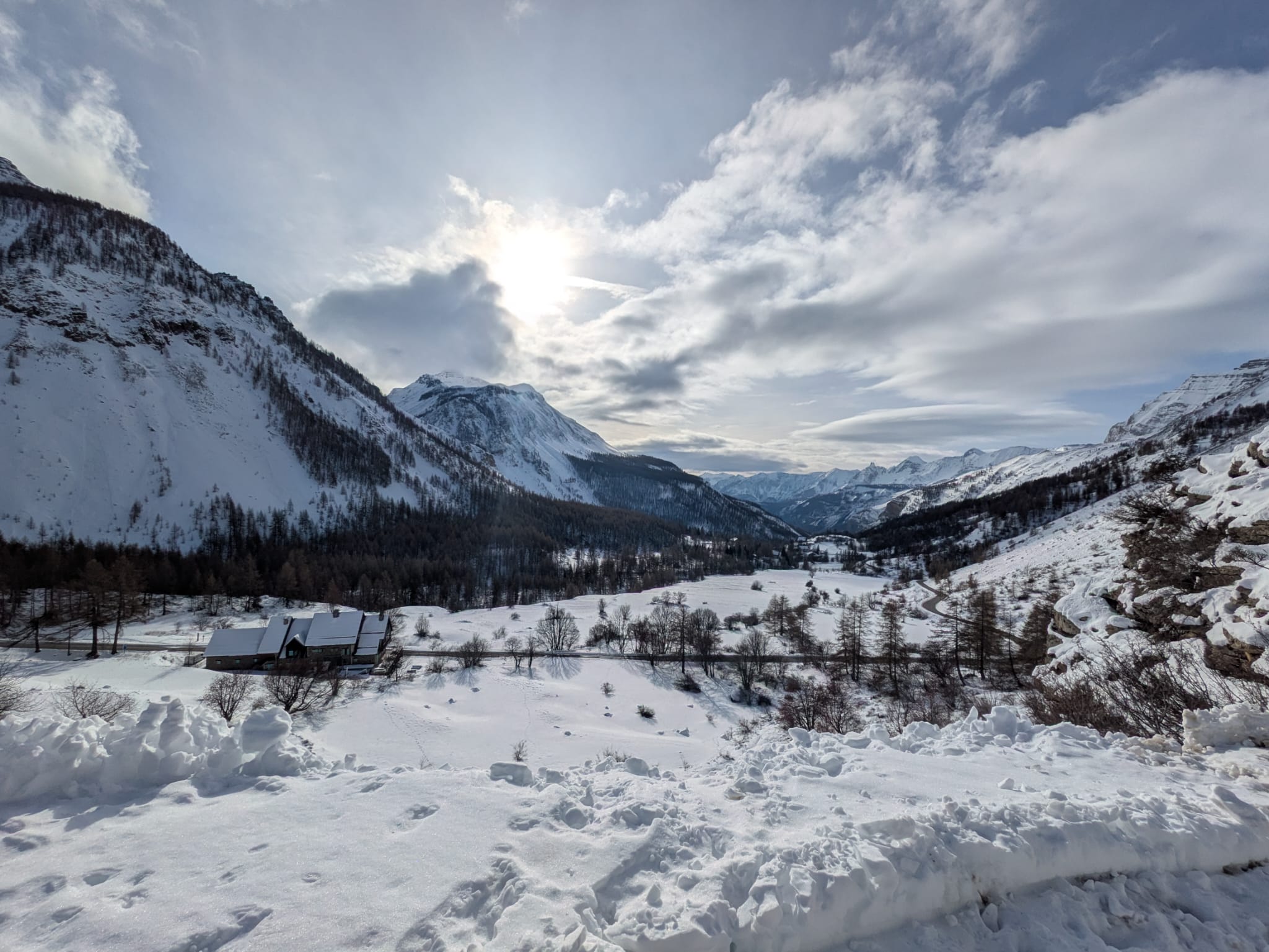 Raquettes neige val Entraunes Estenc